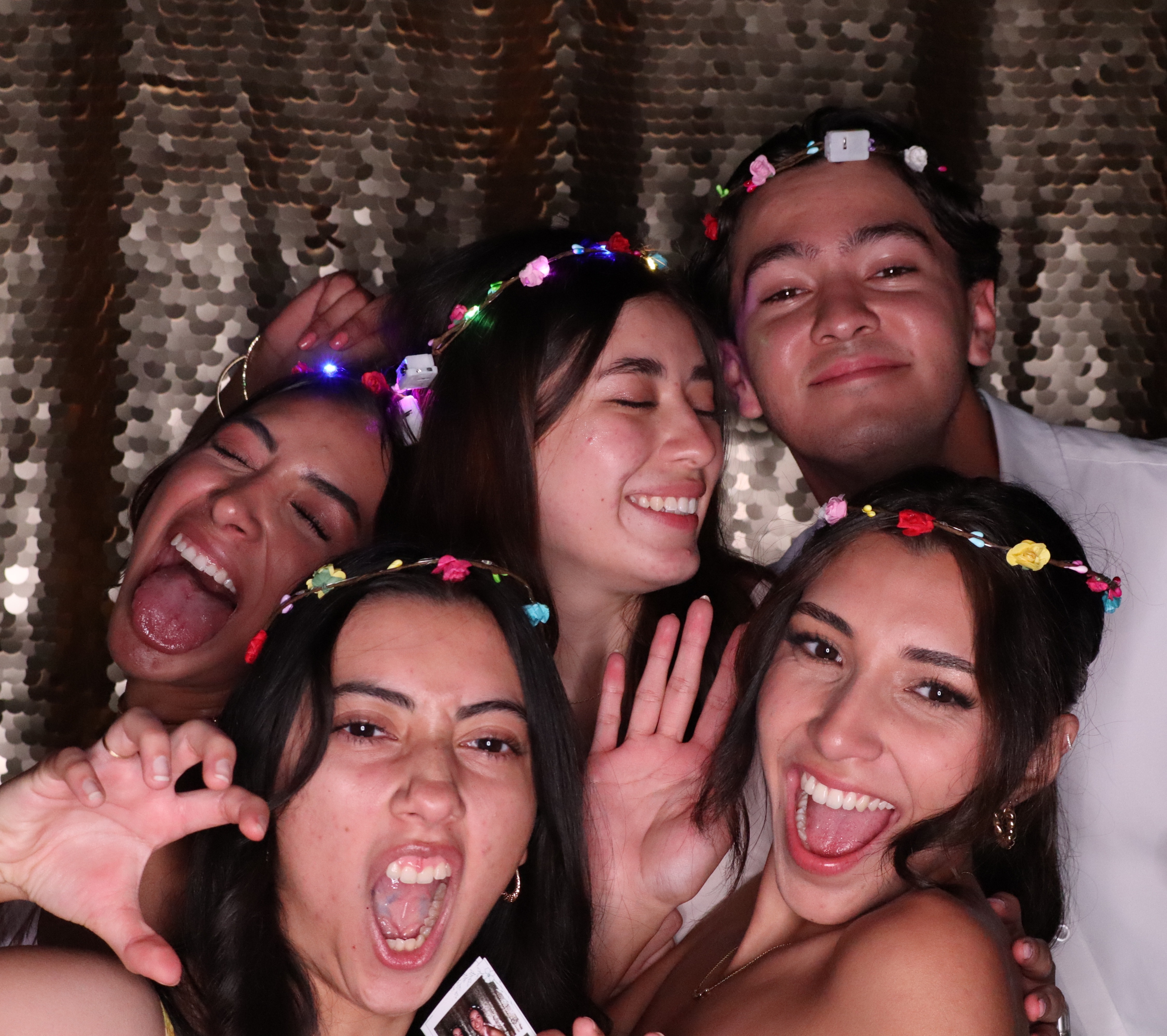 Friends celebrating together in the AIRi Photo Booth
